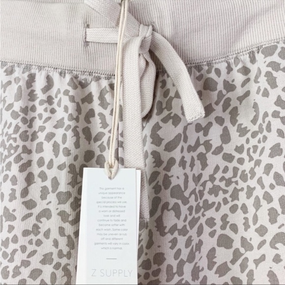 NWT Z Supply Tonal Leopard Drawstring Lounge Jogger Pants - Picture 6 of 6